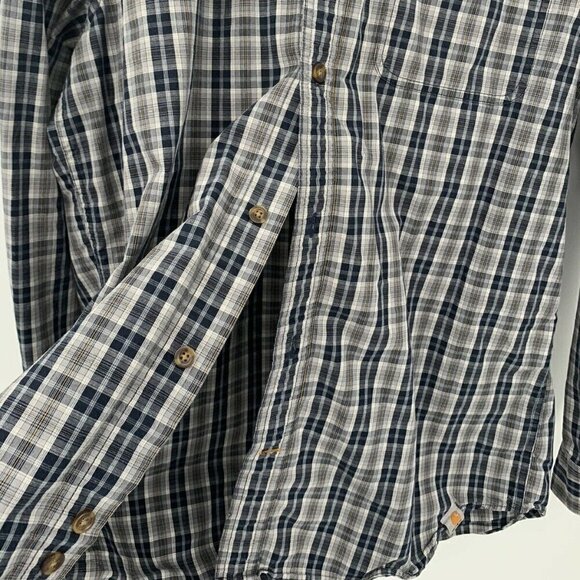 Carhartt Button-Down Plaid Shirt Relaxed Fit Large - Picture 3 of 6